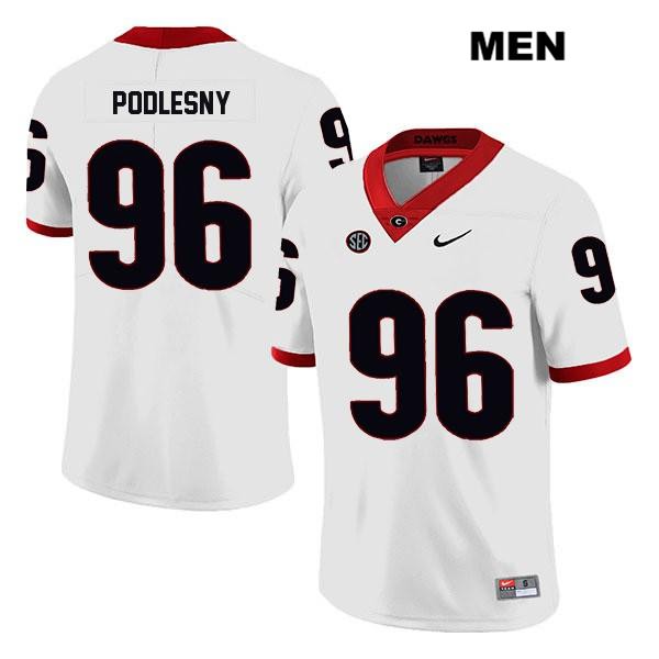 Georgia Bulldogs Men's Jack Podlesny #96 NCAA Legend Authentic White Nike Stitched College Football Jersey XLG4756BM